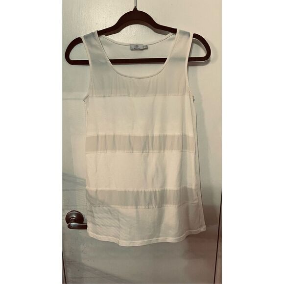 Dismero Sheer White Tank Tops Made in Italy Size M - Picture 2 of 11
